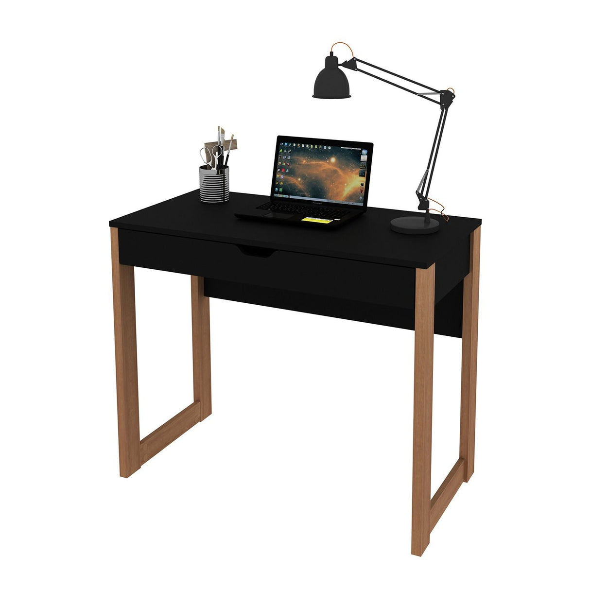 Escritorio Ámsterdam Almendra 90 cm con Cajón - Escritorios y Archivadores | Bylmo