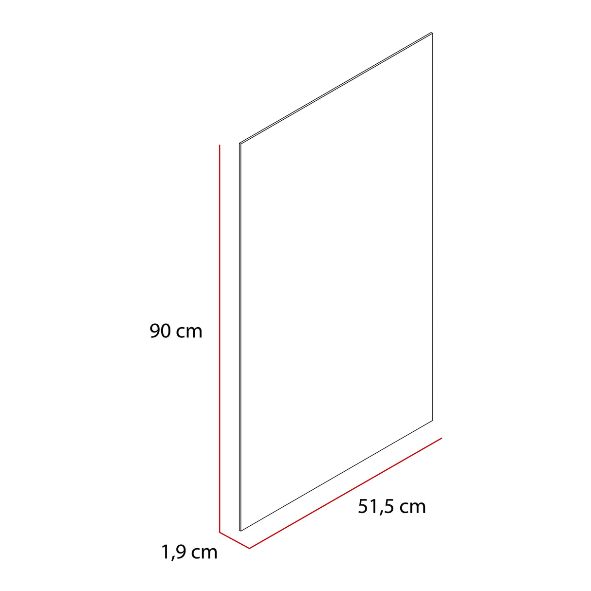 Espejo de Baño Garda Plateado 51.5x90cm Rectangular con Biselado - Espejos de Baño | Bylmo