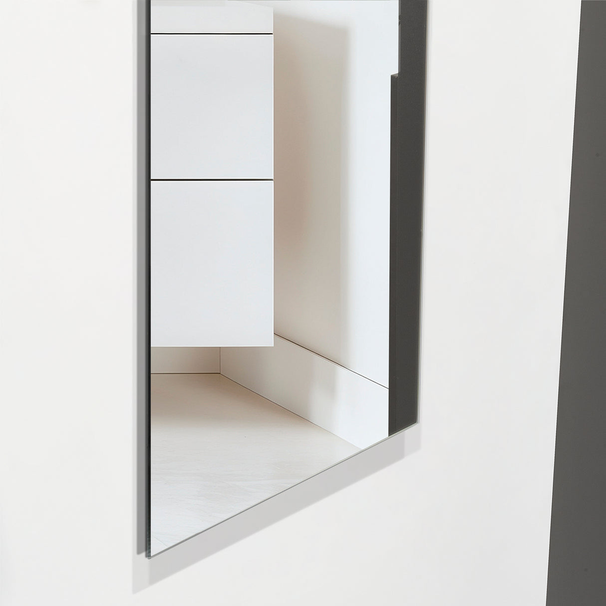 Espejo de Baño Amalfi Plateado 38x130cm Rectangular con Biselado - Espejos Decorativos | Bylmo