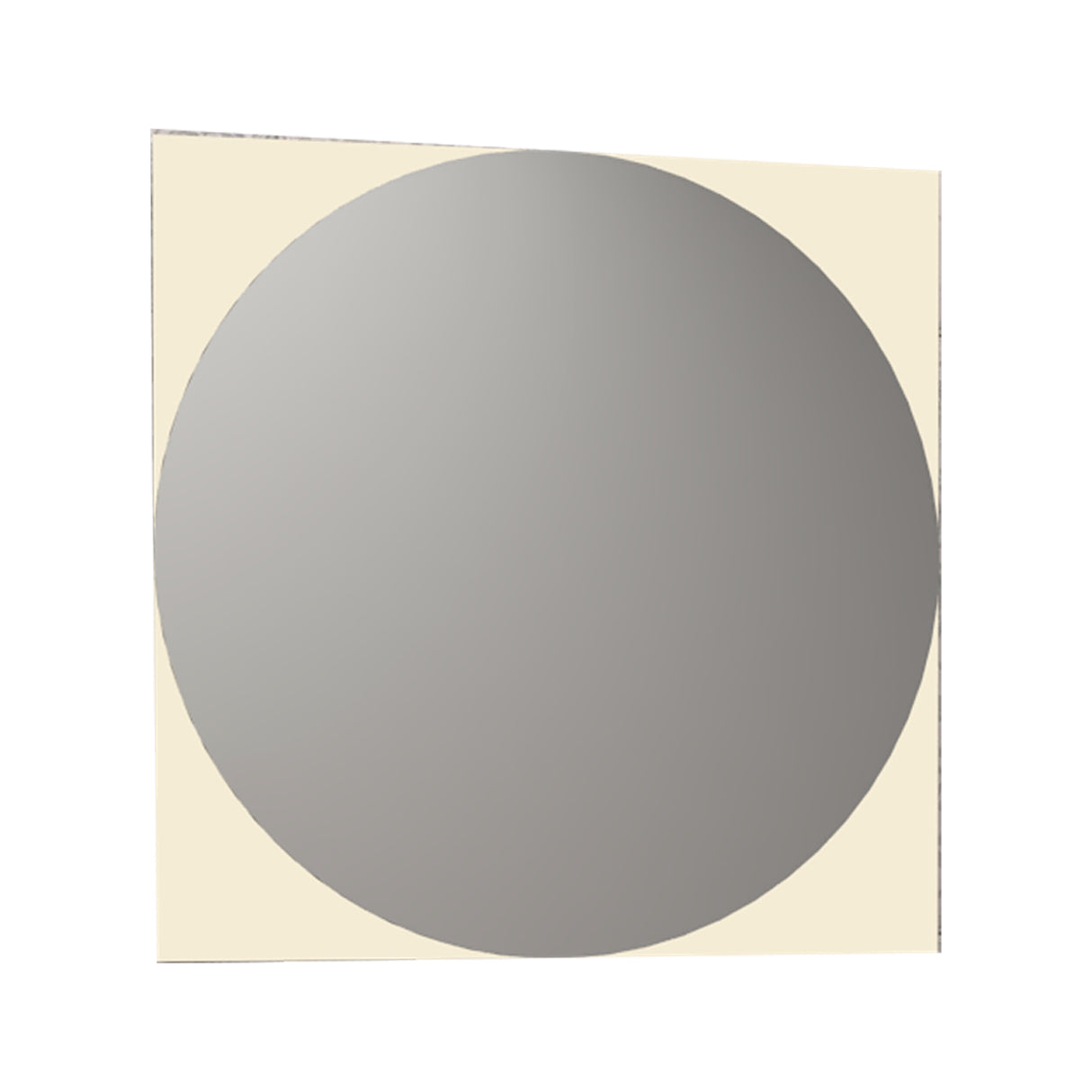 Espejo de Baño Salerno Plateado 60x60cm Redondo con Biselado - Espejos de Baño | Bylmo