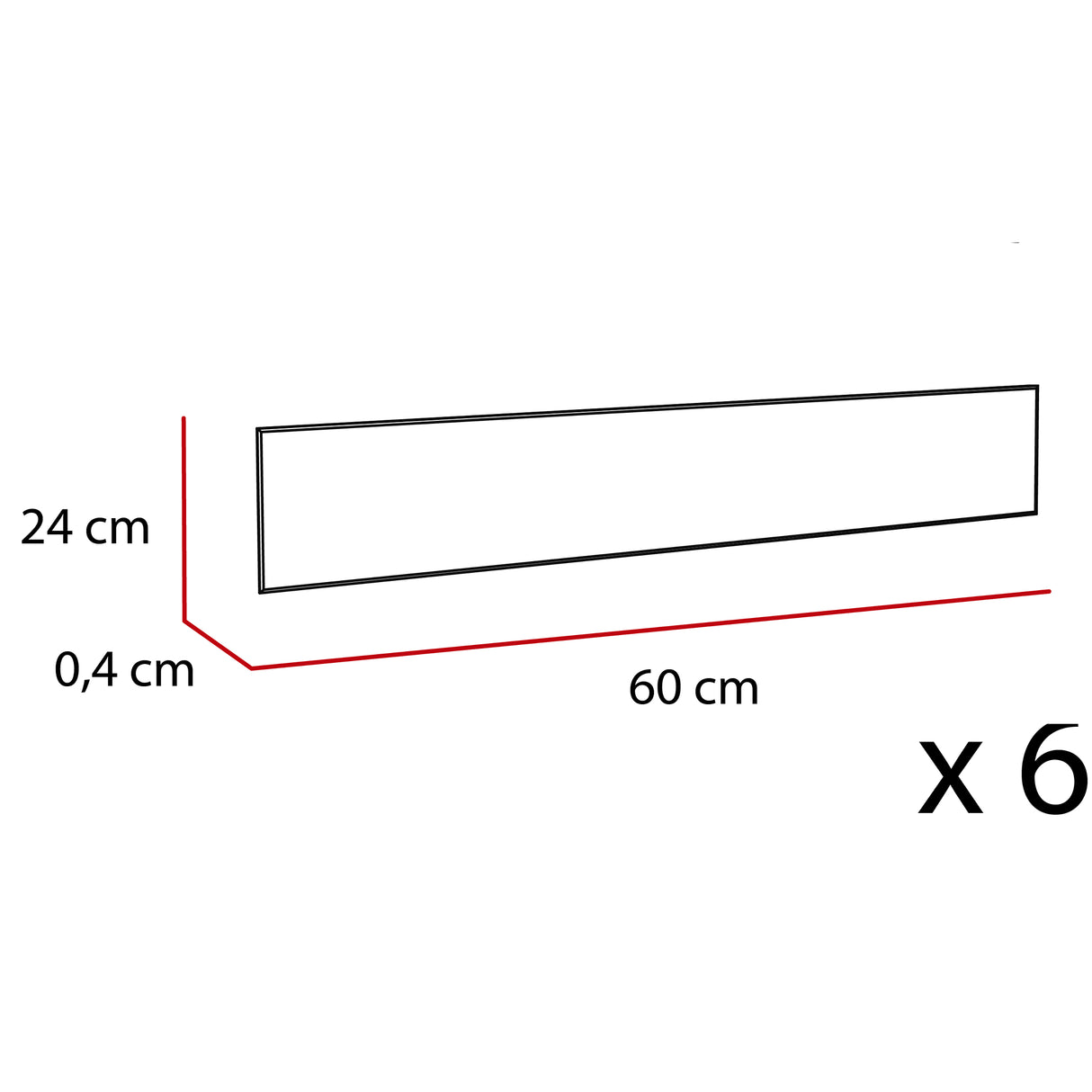 Espejo de Baño Siena Plateado 60x24cm Rectangular con Biselado - Espejos de Baño | Bylmo