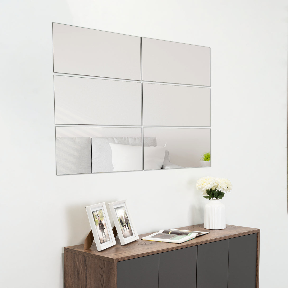 Espejo de Baño Siena Plateado 60x24cm Rectangular con Biselado - Espejos de Baño | Bylmo