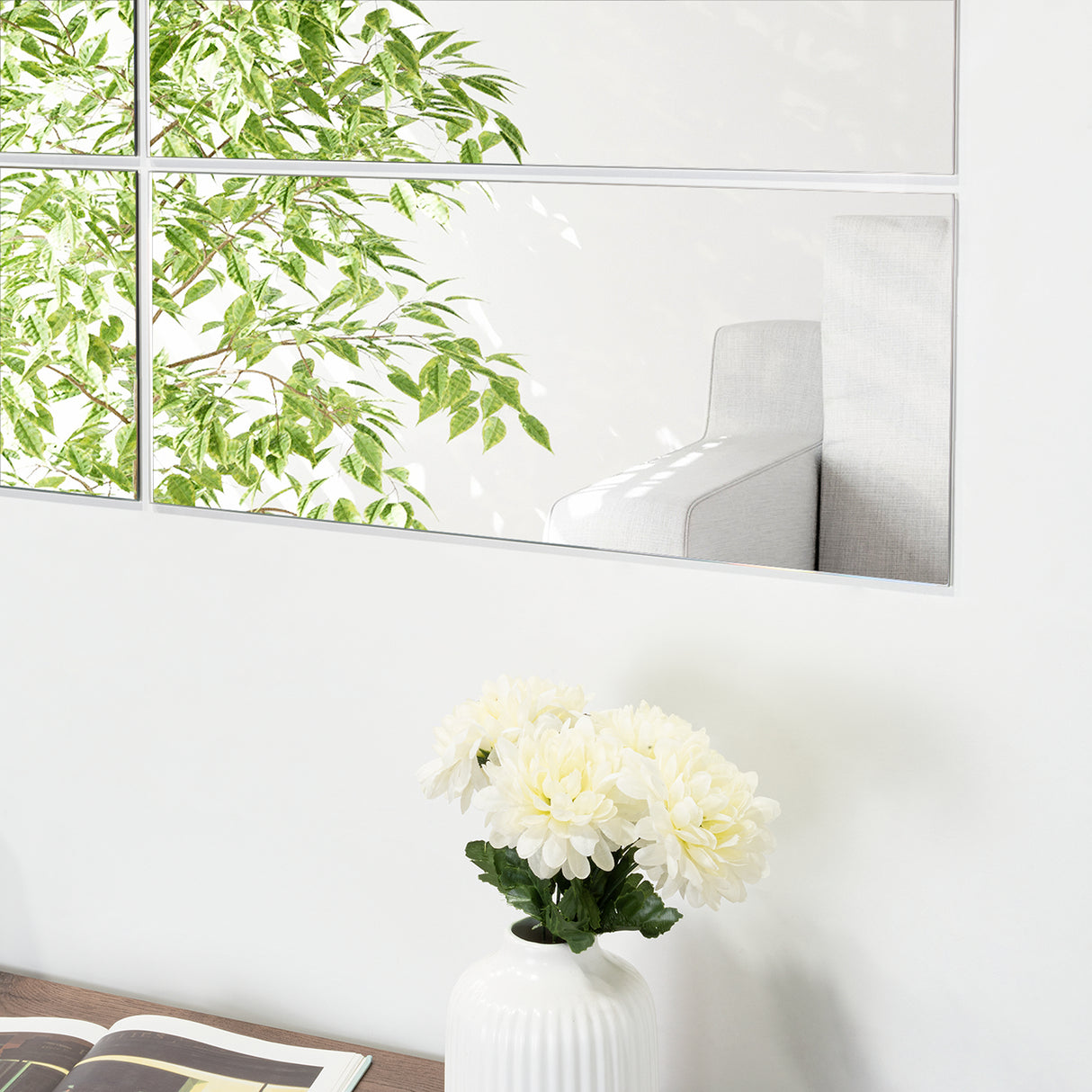 Espejo de Baño Siena Plateado 60x24cm Rectangular con Biselado - Espejos de Baño | Bylmo