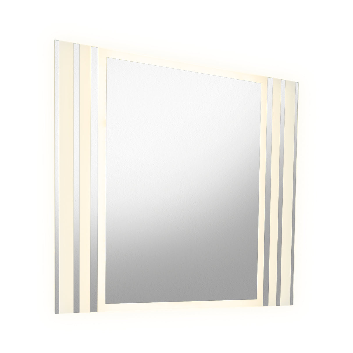 Espejo de Baño Led Apolo Plateado 100x80cm Rectangular con Sandblasting - Espejos de Baño | Bylmo
