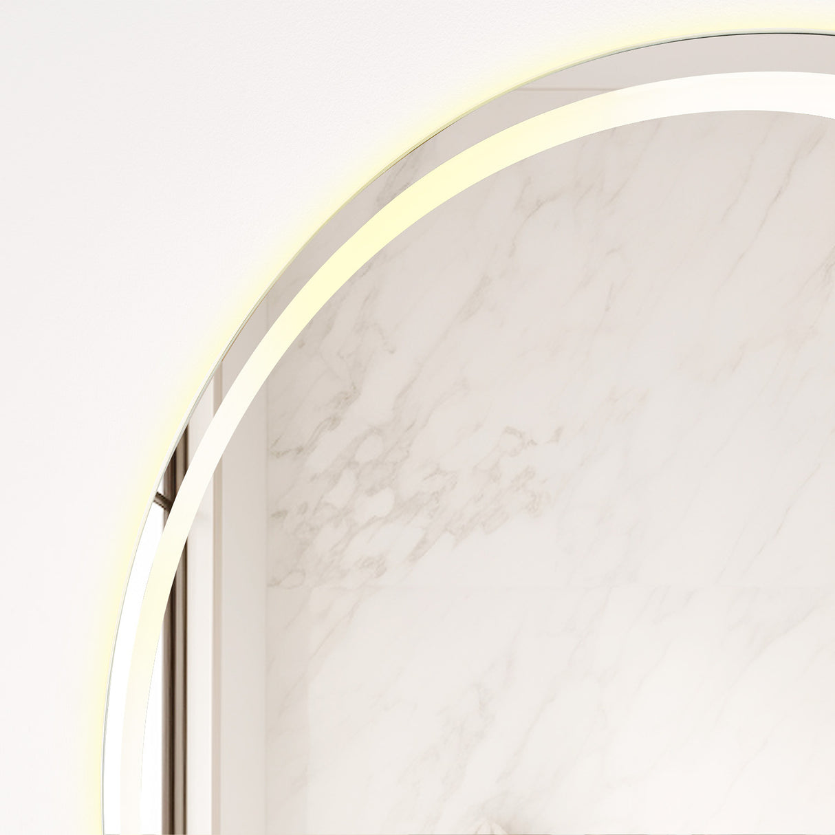 Espejo de Baño Led Malibu Plateado 80x80cm Redondo con Sandblasting - Espejos de Baño | Bylmo