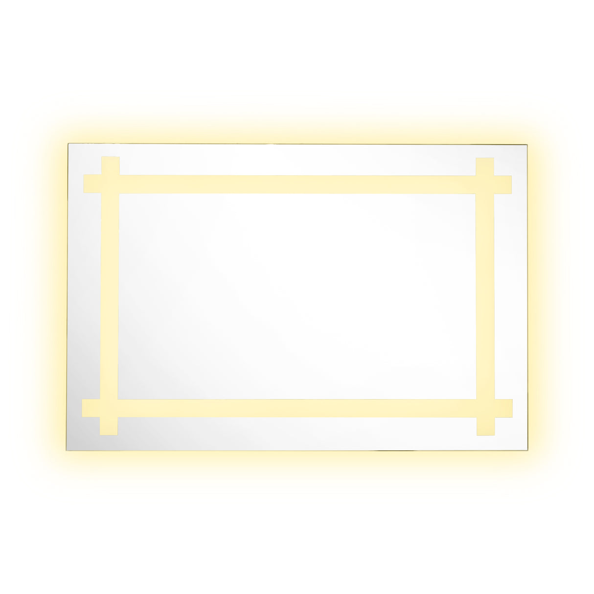 Espejo de Baño Broni Plateado 60x90cm Rectangular y con Iluminiación Led - Espejos Decorativos | Bylmo