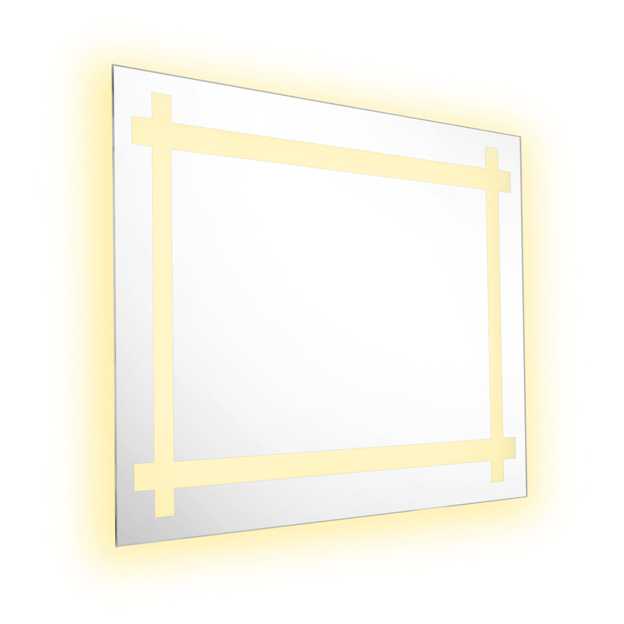 Espejo de Baño Broni Plateado 60x90cm Rectangular y con Iluminiación Led - Espejos Decorativos | Bylmo