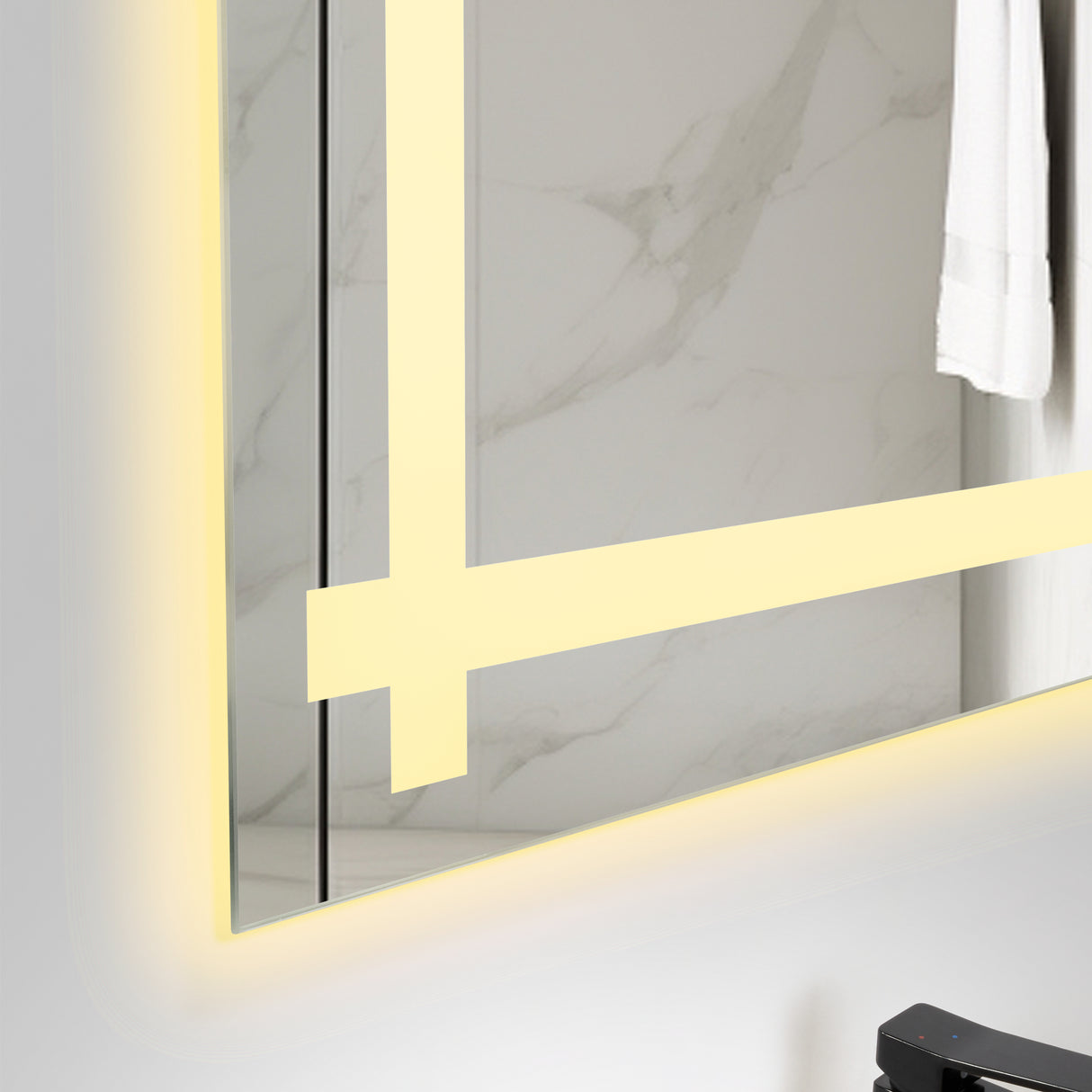 Espejo de Baño Broni Plateado 60x90cm Rectangular y con Iluminiación Led - Espejos Decorativos | Bylmo