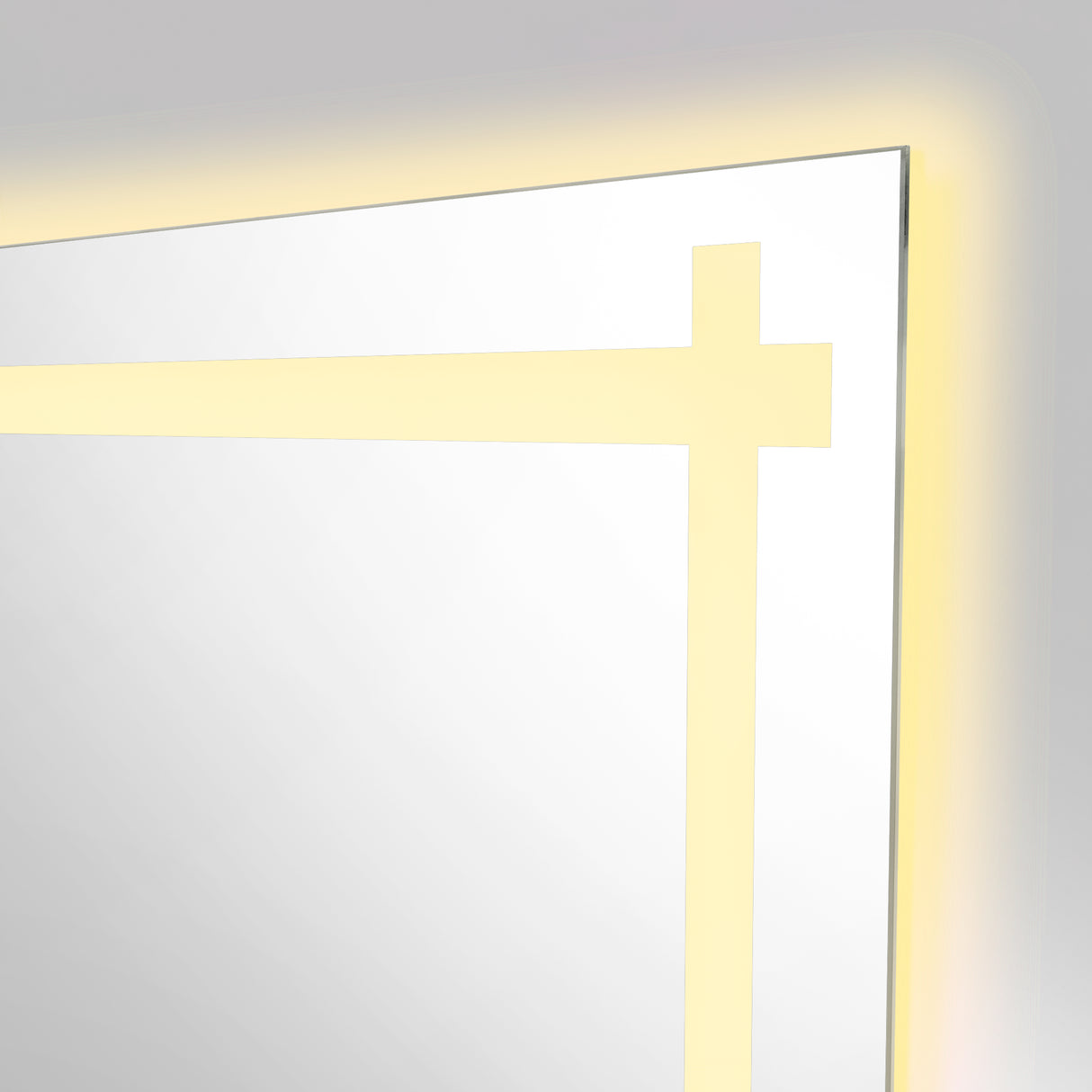 Espejo de Baño Broni Plateado 60x90cm Rectangular y con Iluminiación Led - Espejos Decorativos | Bylmo