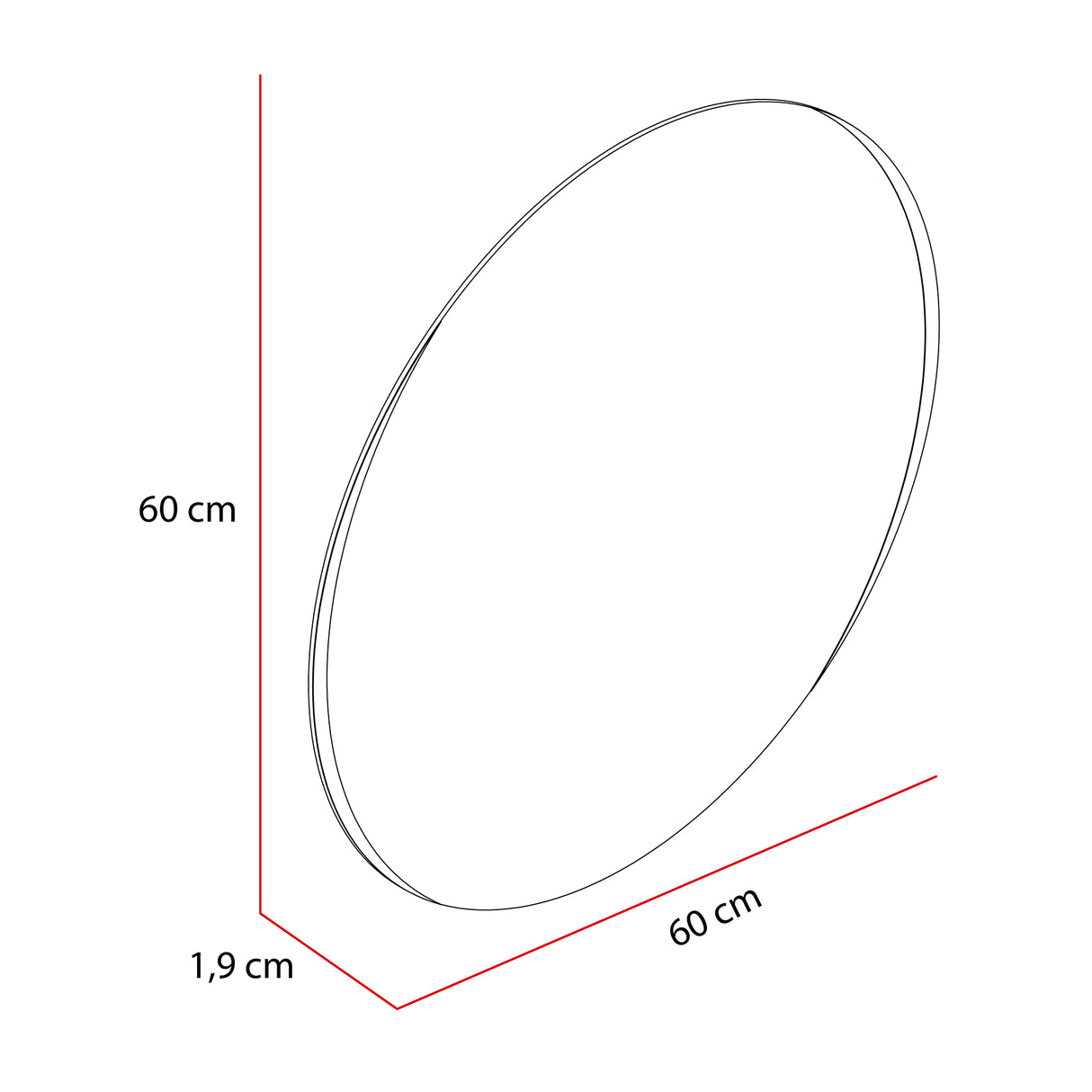 Espejo de Baño Dakota Plateado 60x60cm Redondo - Espejos Decorativos | Bylmo