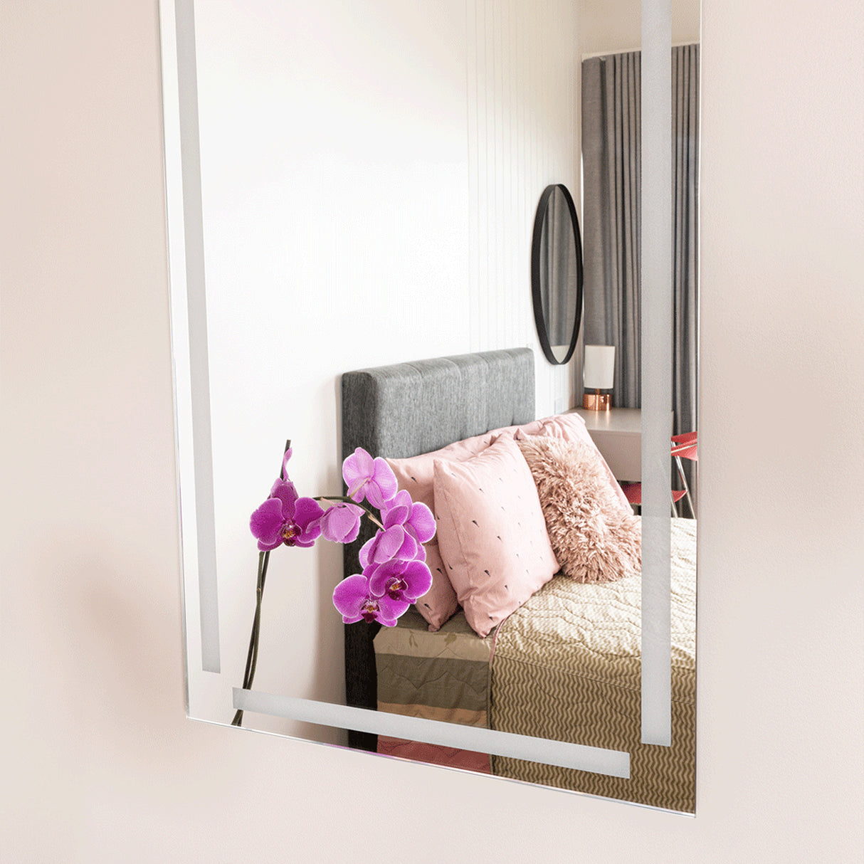 Espejo de Pared Lugo Plateado 45x130cm Rectangular sin Marco - Espejos Decorativos | Bylmo