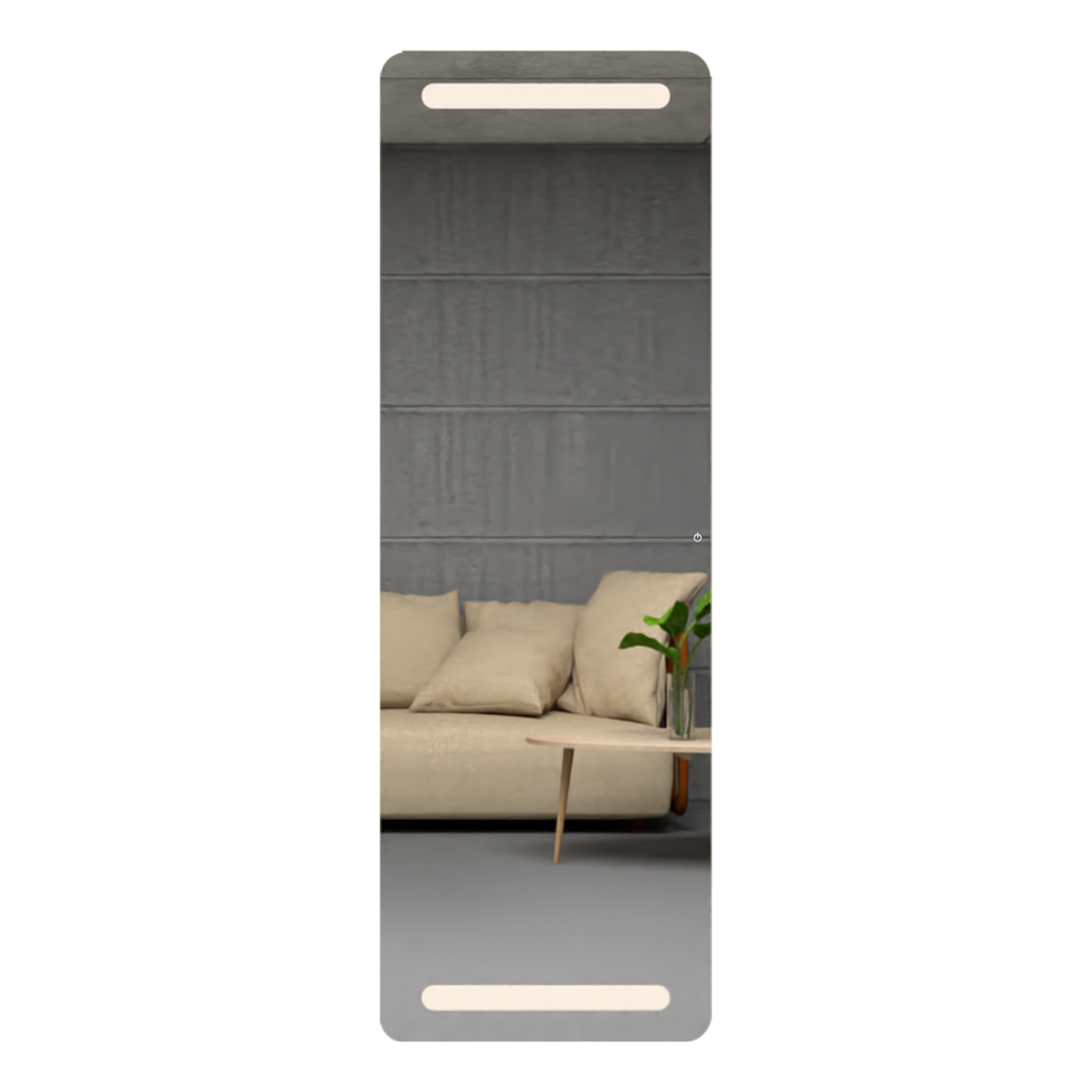 Espejo de Baño Melilla Gris 40x130cm Rectangular con Sandblasting y con Iluminación Led - ESPEJOS DE BANHO | Bylmo