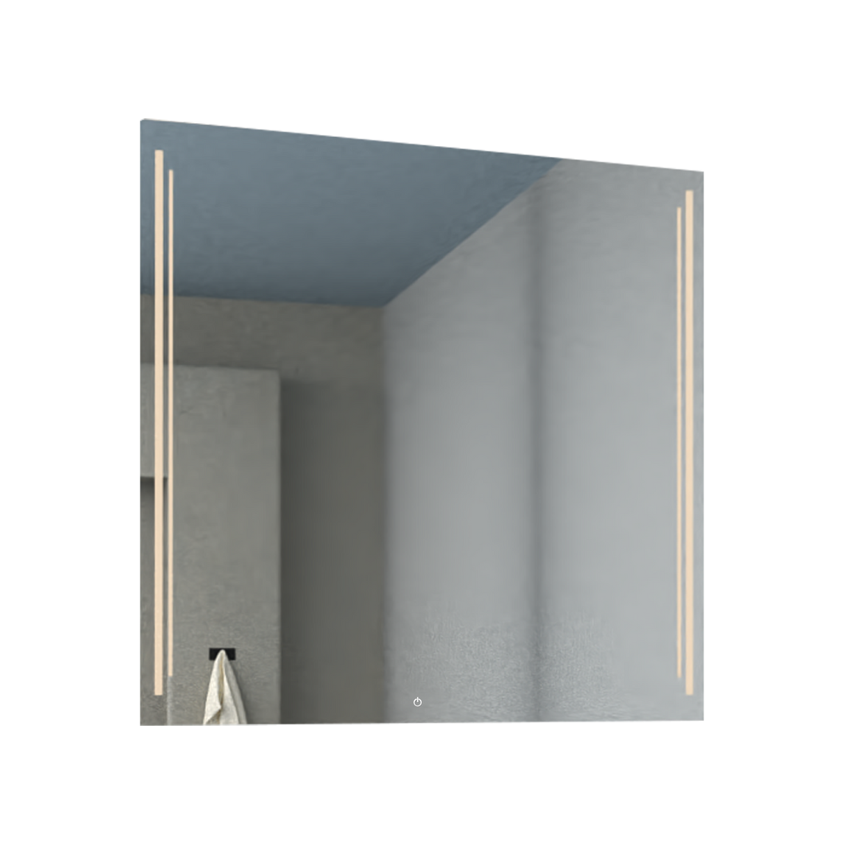 Espejo de Baño Toronto Gris 80x80cm Rectangular con Sandblasting y con Iluminación Led - ESPEJOS DE BANHO | Bylmo