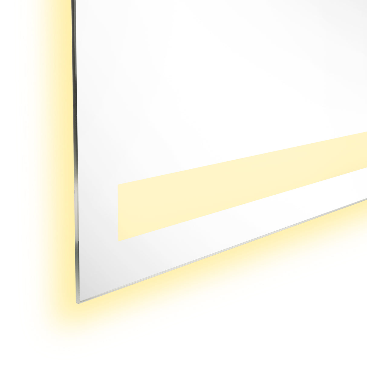 Espejo de Baño Udine Gris 90x60cm Rectangular con Sandblasting y con Iluminación Led - ESPEJOS DE BANHO | Bylmo