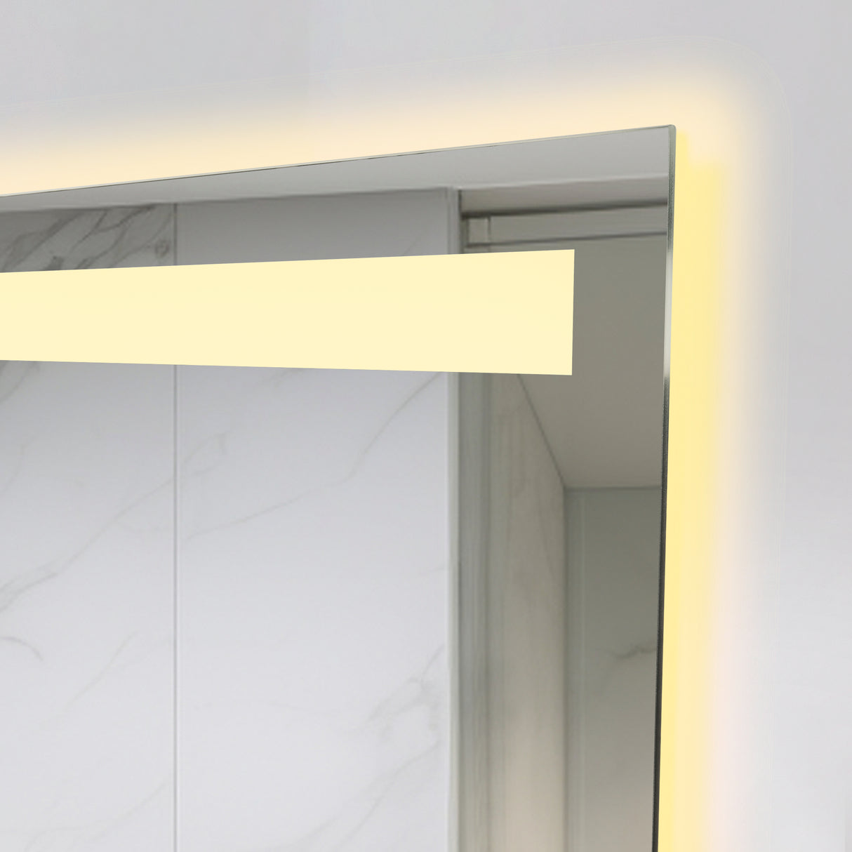 Espejo de Baño Udine Gris 90x60cm Rectangular con Sandblasting y con Iluminación Led - ESPEJOS DE BANHO | Bylmo