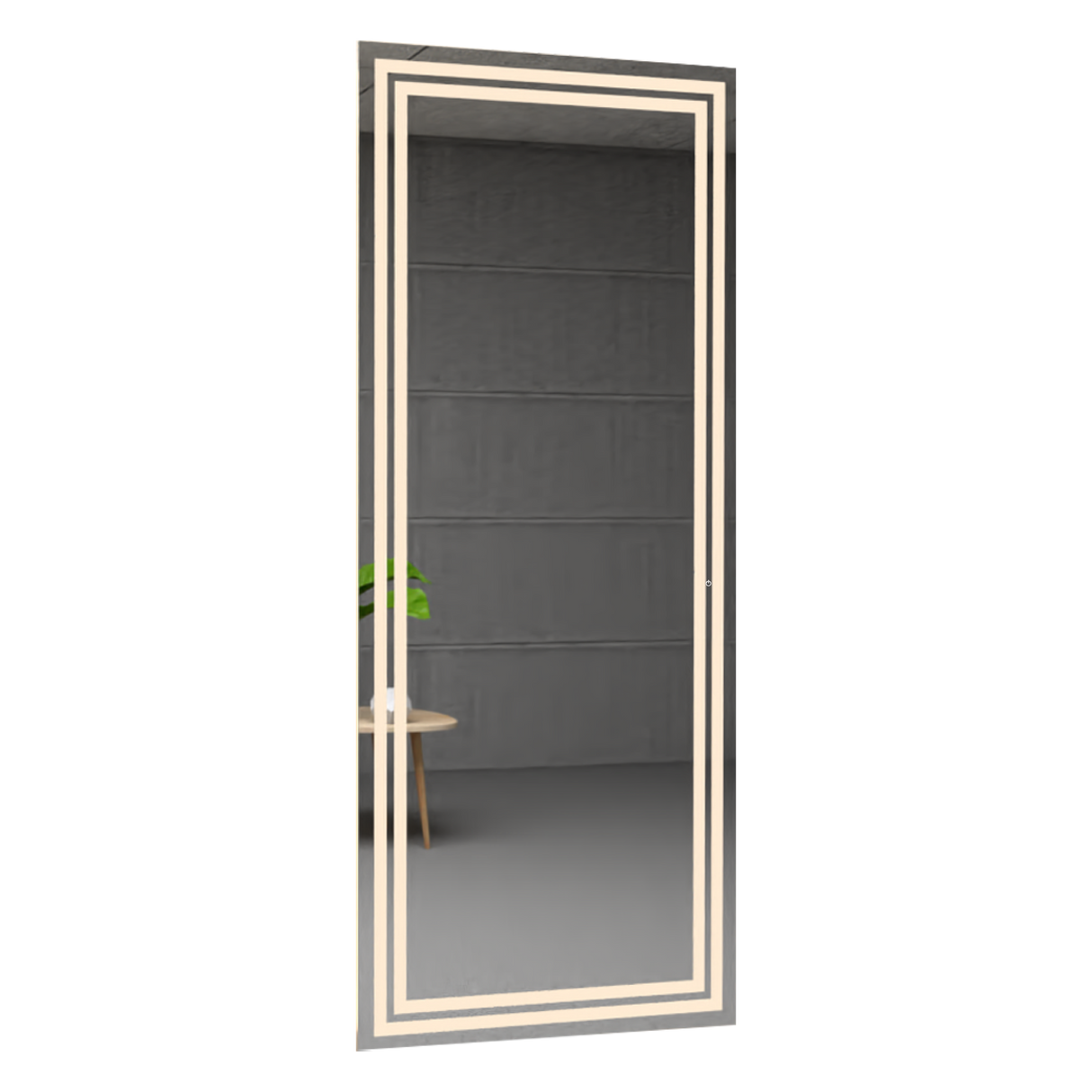 Espejo de Baño Valencia Gris 50x130cm Rectangular con Sandblasting y con Iluminación Led - ESPEJOS DE BANHO | Bylmo