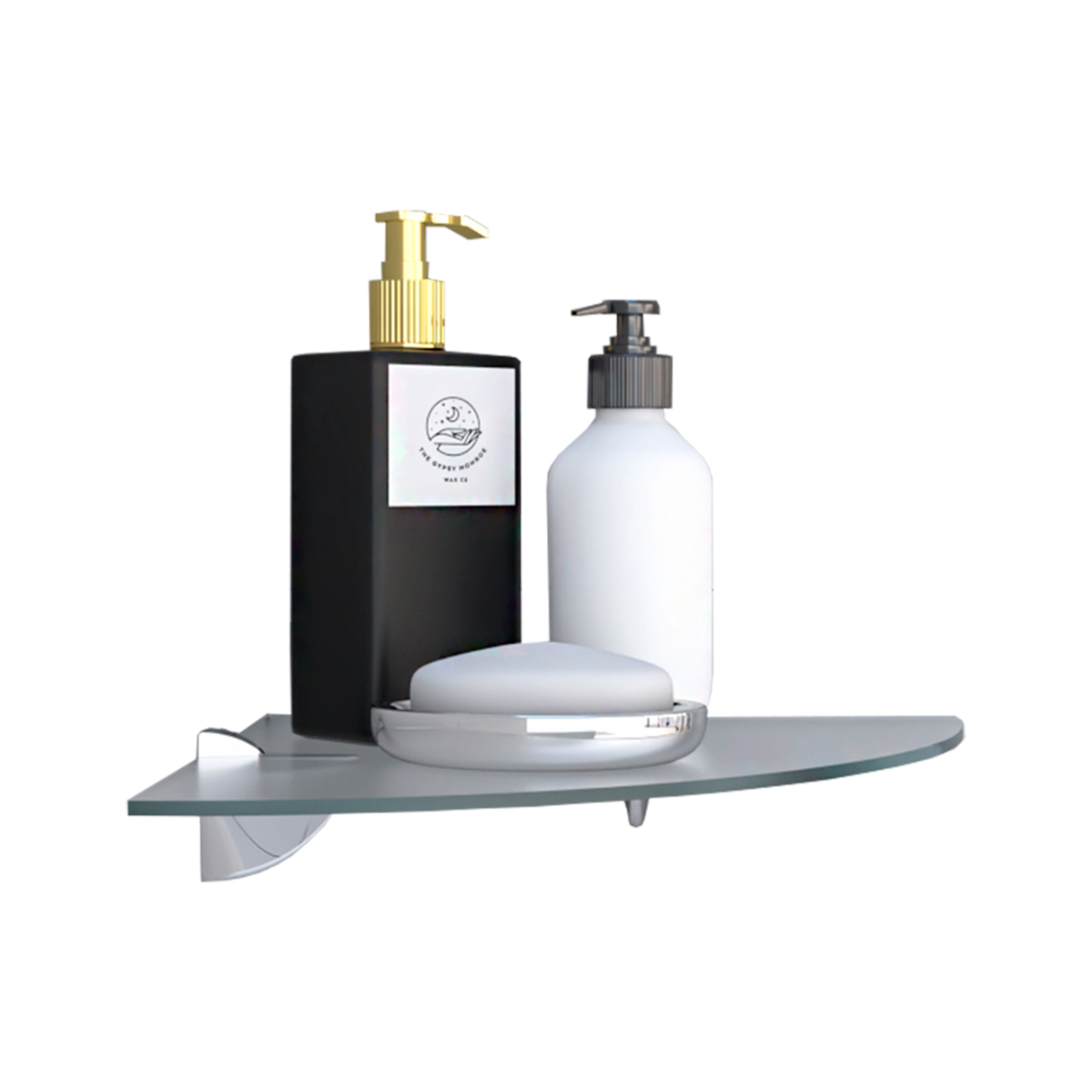 Repisa Gris 27x5cm Triangular con Un Entrepaño - REPISAS | Bylmo