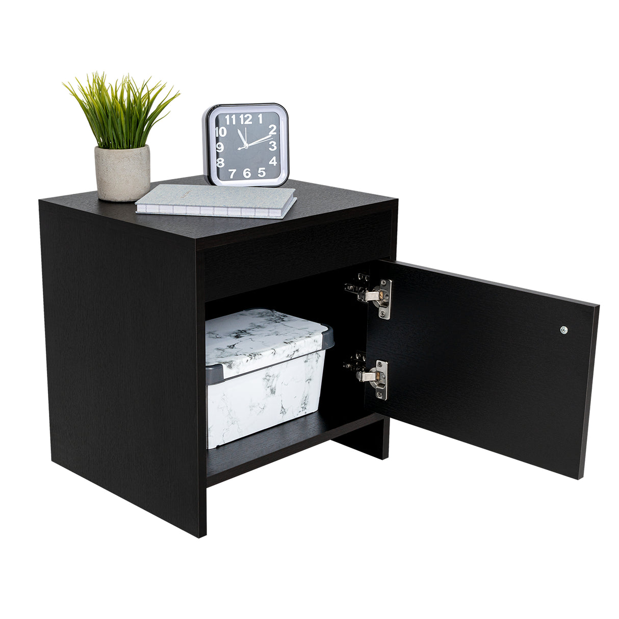 Mesa de Noche Colore wengue 41.6x40cm con Una Puerta - Mesas de Noche | Bylmo