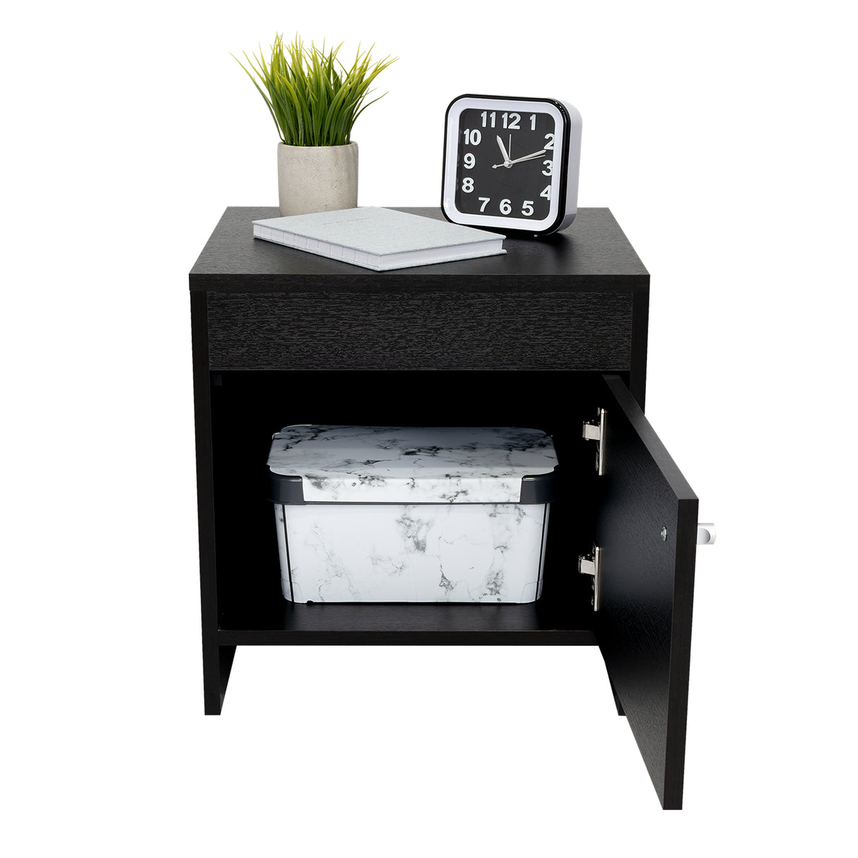 Mesa de Noche Colore wengue 41.6x40cm con Una Puerta - Mesas de Noche | Bylmo