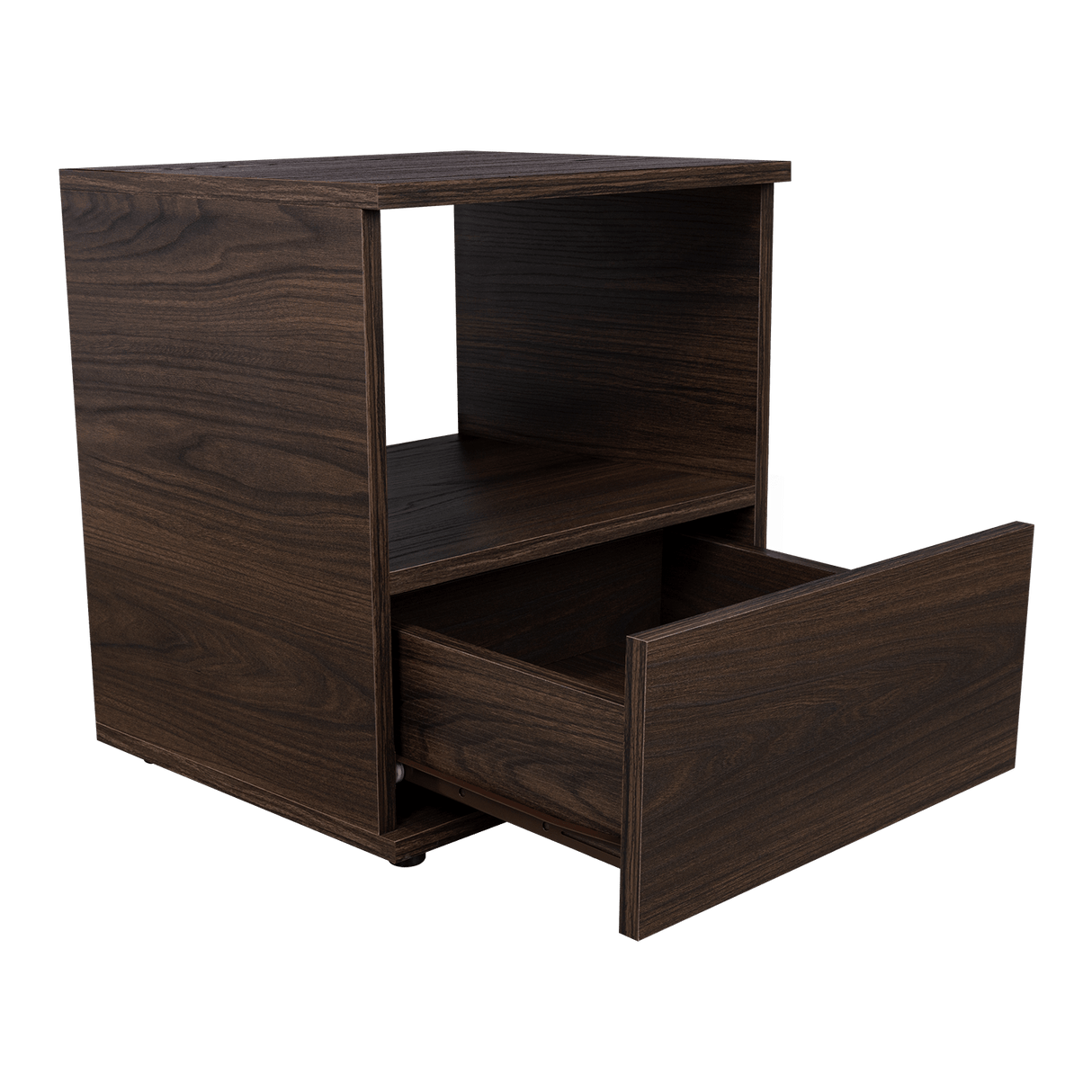 Mesa de Noche Camel habano 45x40cm con Un Cajón y con Un Compartimiento - Mesas de Noche | Bylmo