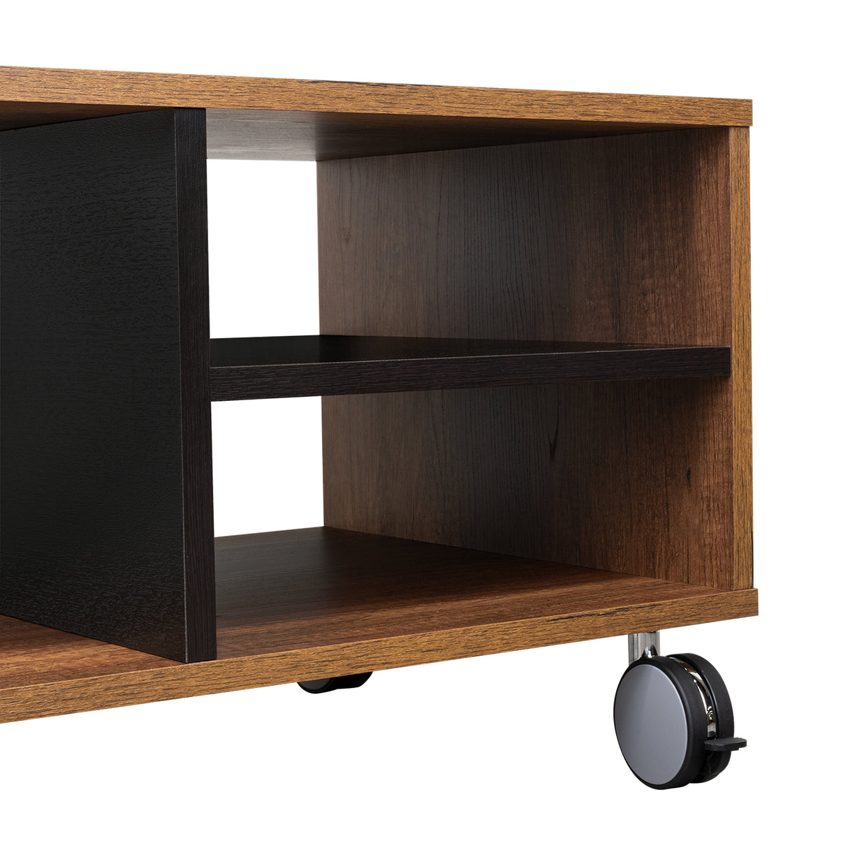 Mesa de Centro Classic Caramelo 80x43.4cm Rectangular con Ruedas y con Compartimientos - Mesas | Bylmo