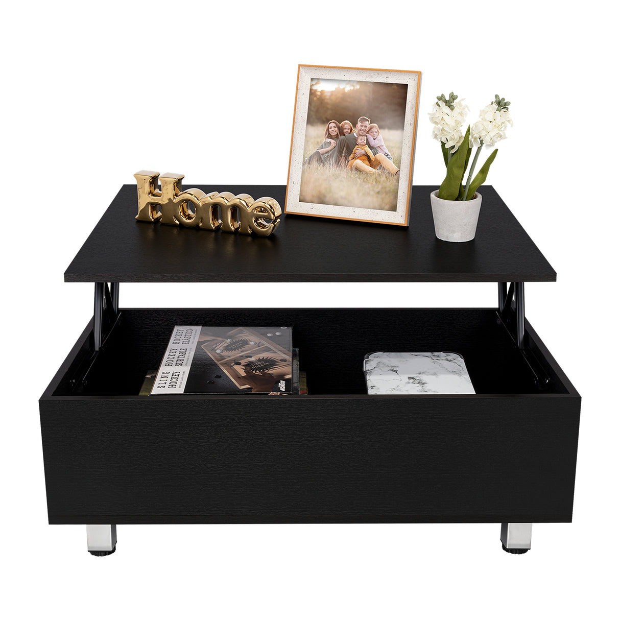 Mesa de Centro Gambia Wengue 80x29.75cm Rectangular con Patas y con Compartimientos - Mesas | Bylmo