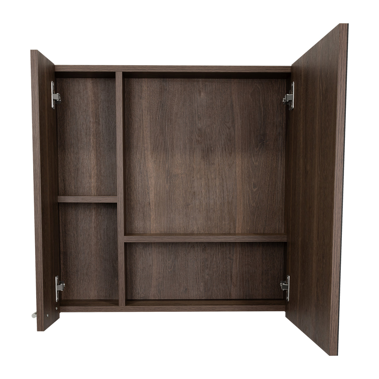 Gabinete de Baño Barcelona Coñac 60x60cm Cuadrado con Espejo y con Dos Entrepaños - Gabinetes | Bylmo