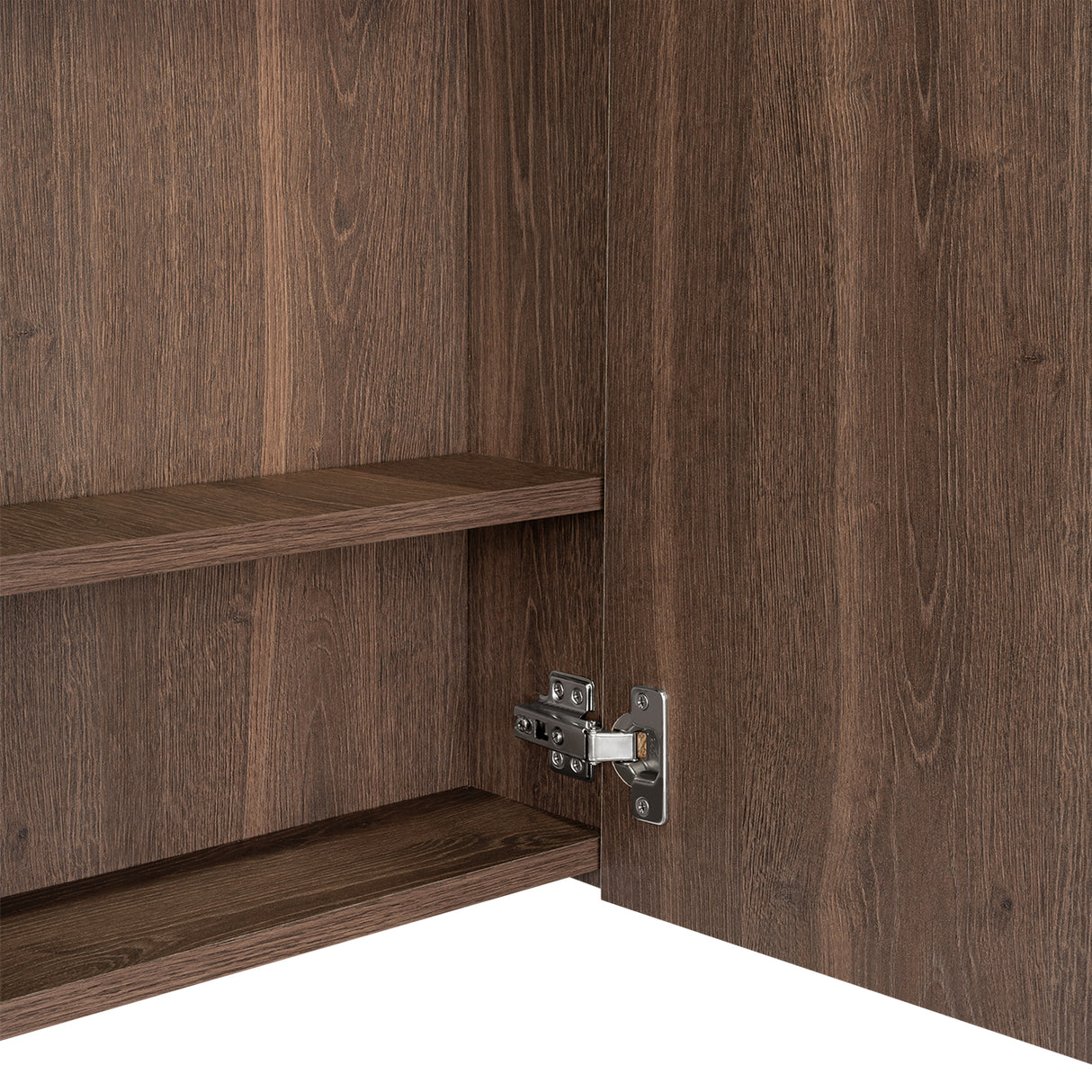 Gabinete de Baño Barcelona Coñac 60x60cm Cuadrado con Espejo y con Dos Entrepaños - Gabinetes | Bylmo