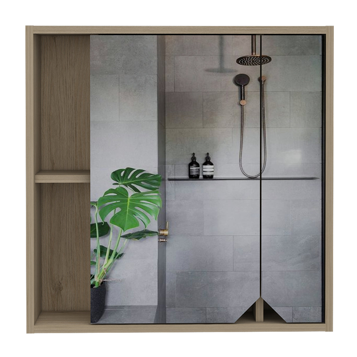 Gabinete de Baño Ara Rovere 60x60cm Rectangular con Una Puerta y Espejo - GABINETES DE BANHO | Bylmo