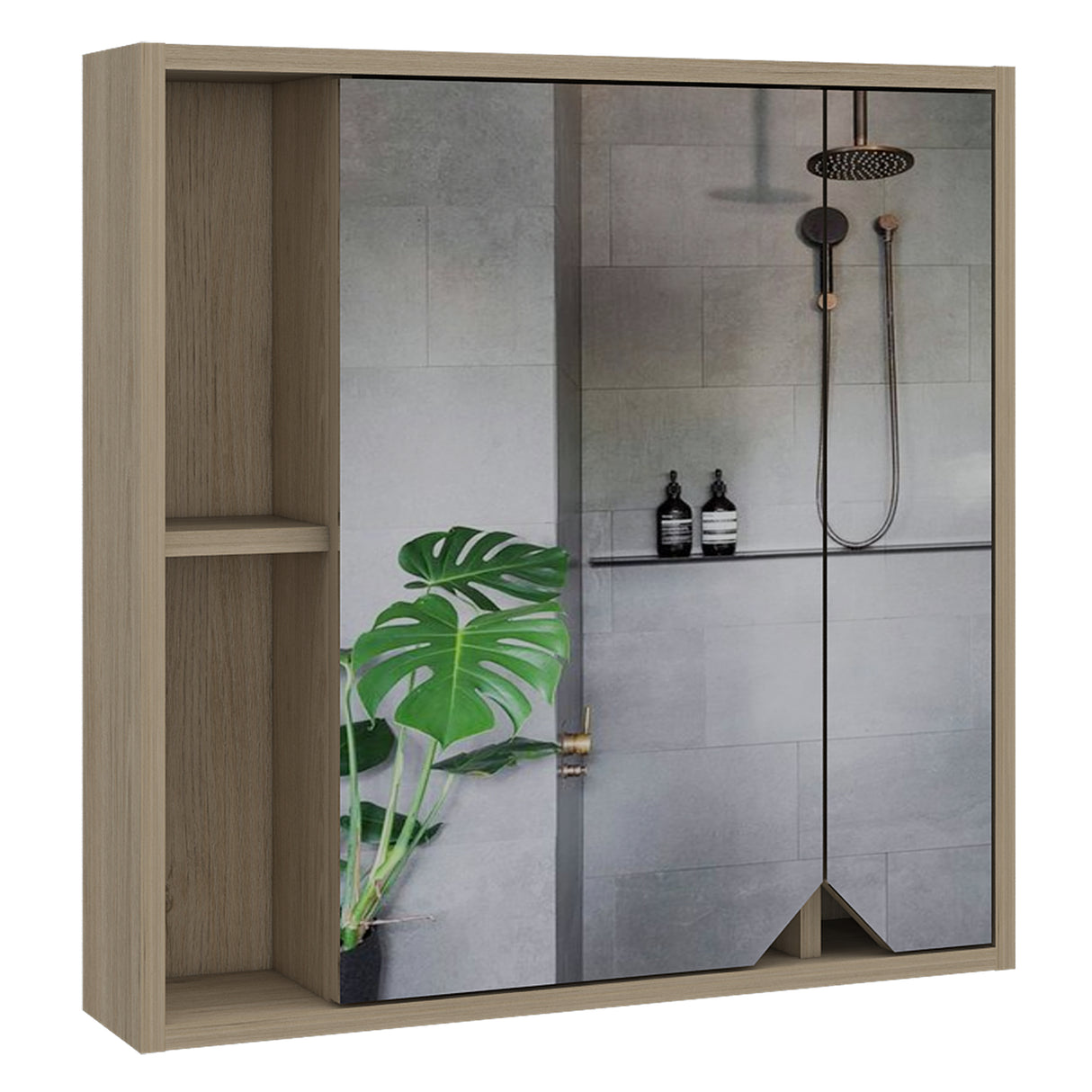 Gabinete de Baño Ara Rovere 60x60cm Rectangular con Una Puerta y Espejo - GABINETES DE BANHO | Bylmo