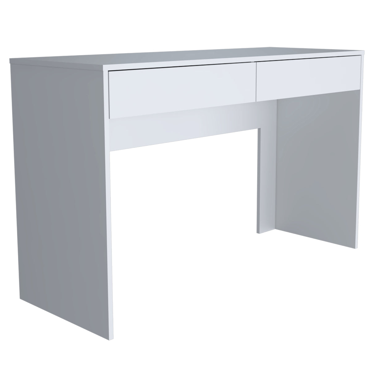 Escritorio Acre Blanco 120.2x75cm Con Dos Cajones