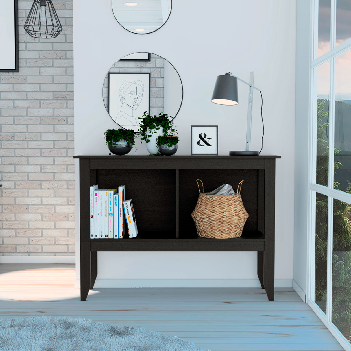 Arrimo Essential Wengue 85x120cm con Dos Compartimientos y con Patas - Bifes | Bylmo