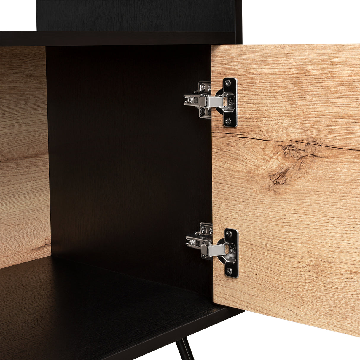 Biblioteca Stamford Wengue 48.3x170cm con Cuatro Compartimientos y con Un Cajón - Bibliotecas | Bylmo