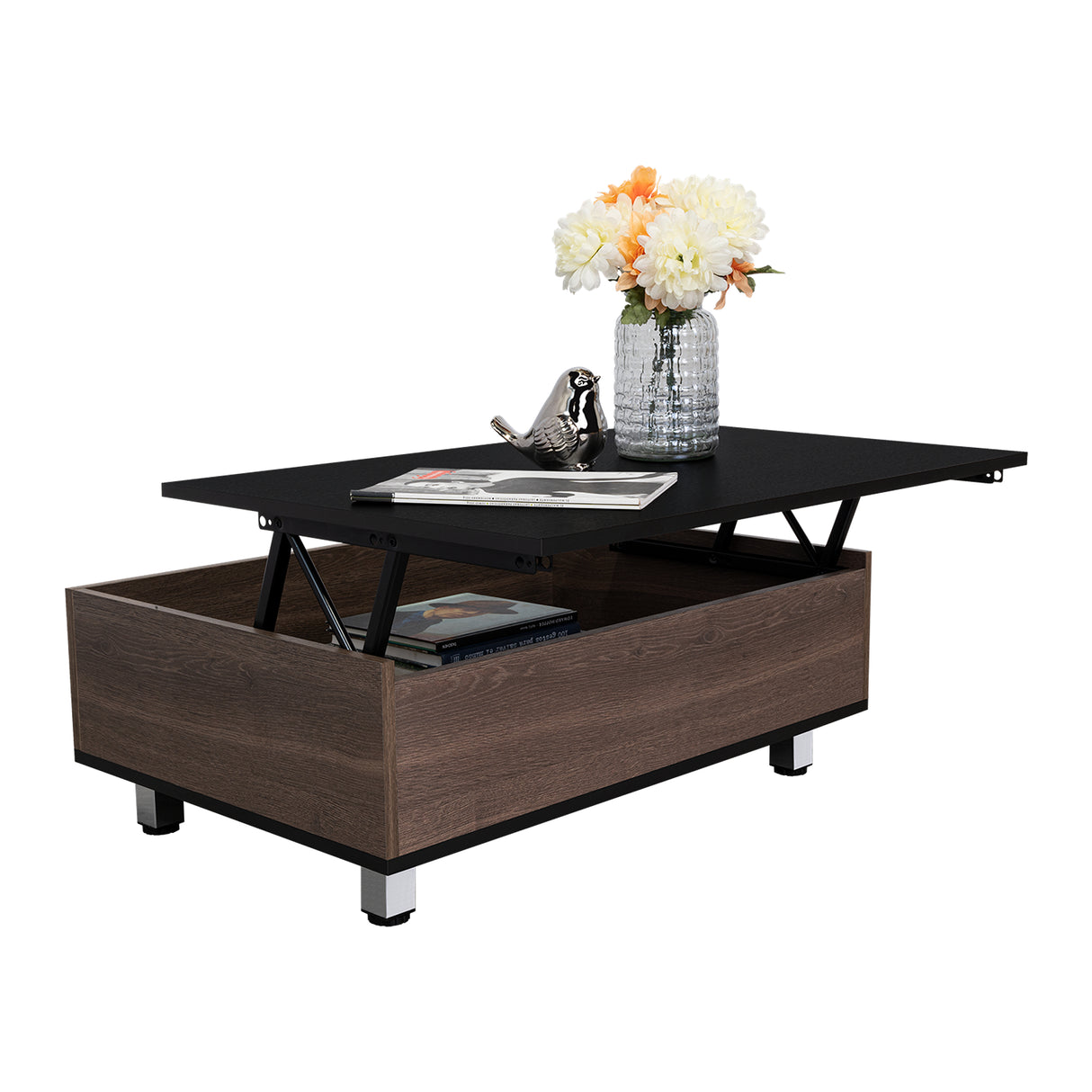 Mesa de Centro Coñac 80x29cm Rectangular Transformable Con Patas - Mesas | Bylmo