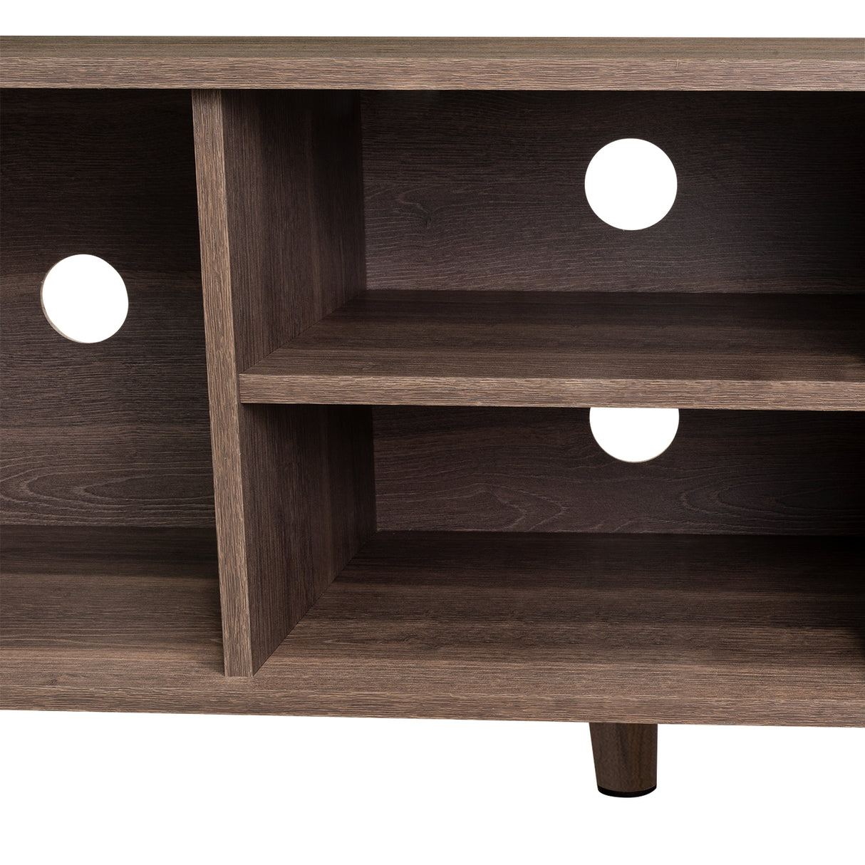 Rack de TV Cincinatti Coñac 115x50cm Para TV Hasta 45 Pulgadas con Un Cajón con Ranuras para Cables y con Patas - Muebles para TV | Bylmo