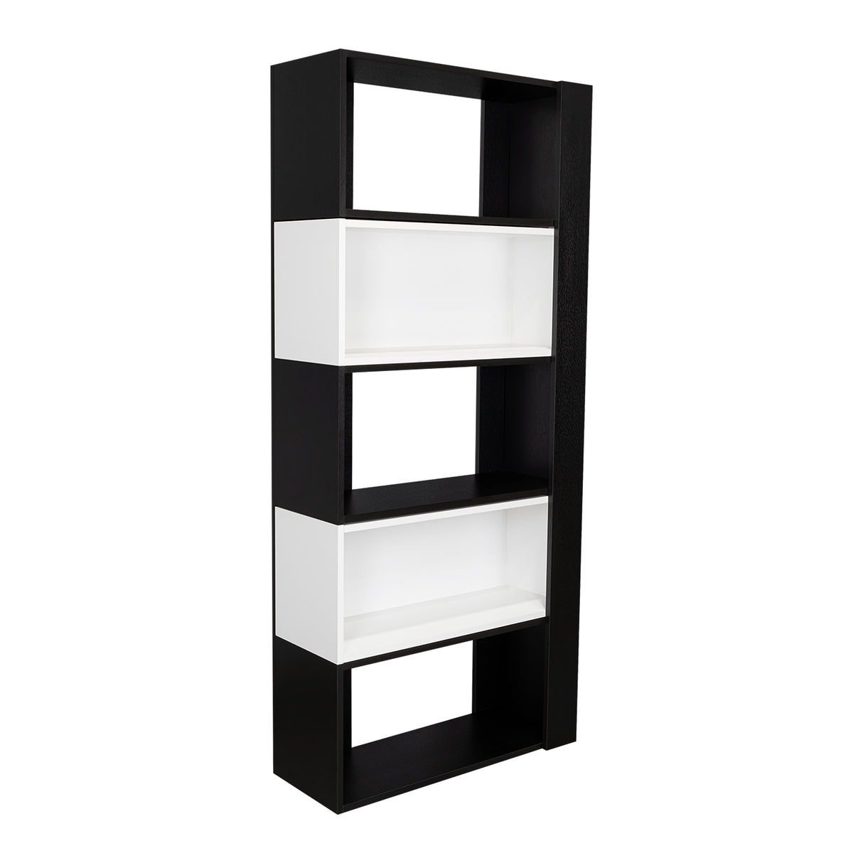 Biblioteca Transformable Cubo Beijing Wengue 70 cm con Módulos Flotantes y Entrepaños - Bibliotecas | Bylmo