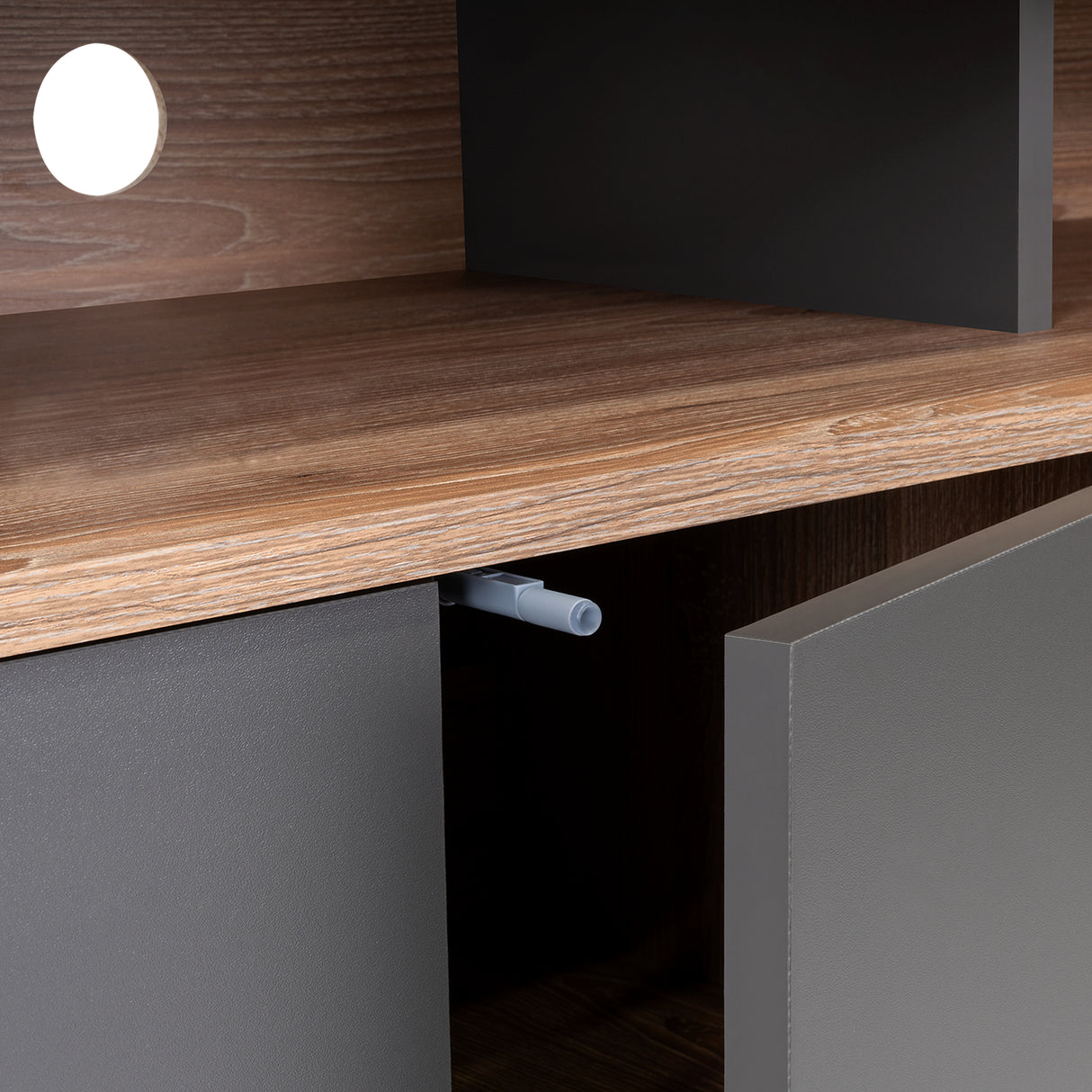 Rack de TV Vassel Miel 123x60cm para TV Hasta 55 Pulgadas y con Cuatro Compartimientos - Muebles para TV | Bylmo