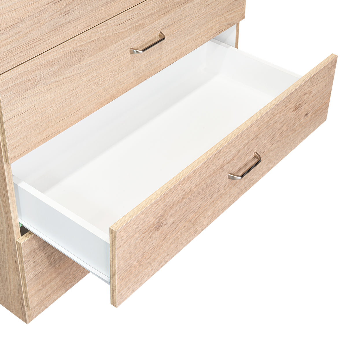 Cómoda Santino Rovere y Blanco 80x91.1cm De Cuatro Hileras con Cuatro Cajones - Cajoneras | Bylmo