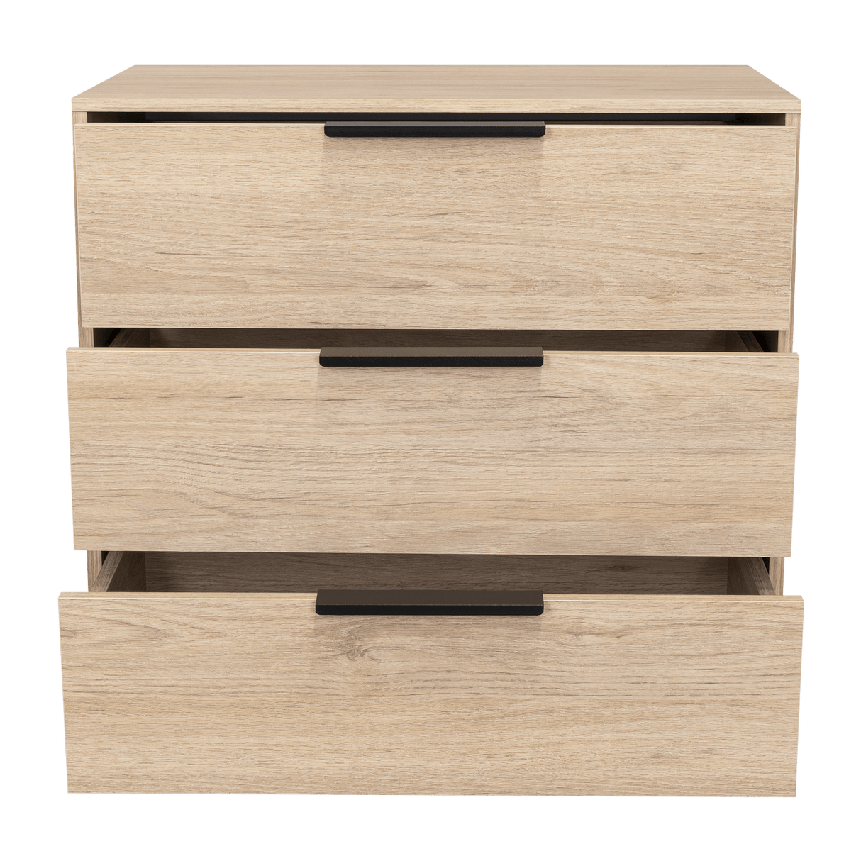 Cómoda Kaia Rovere y Blanco 70x68.7cm De Tres Hileras con Tres Cajones - Cajoneras | Bylmo