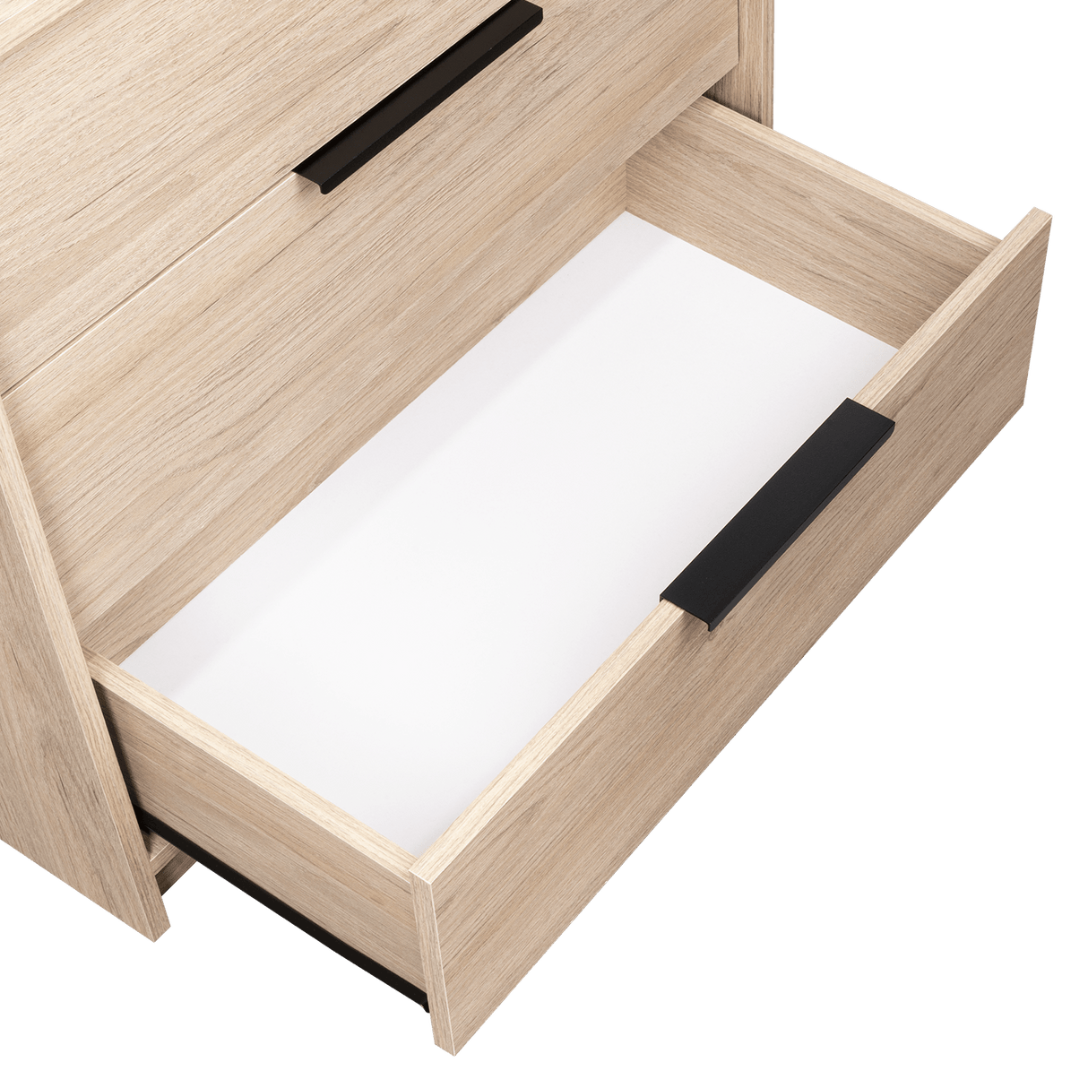 Cómoda Kaia Rovere y Blanco 70x68.7cm De Tres Hileras con Tres Cajones - Cajoneras | Bylmo