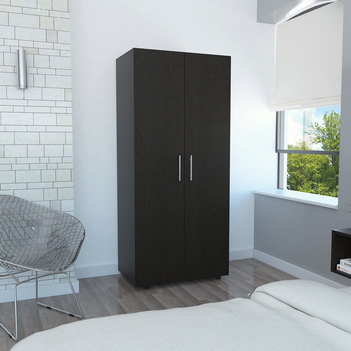 Closet Tera Wengue 80x180cm sin Cajones con 3 Entrepaños