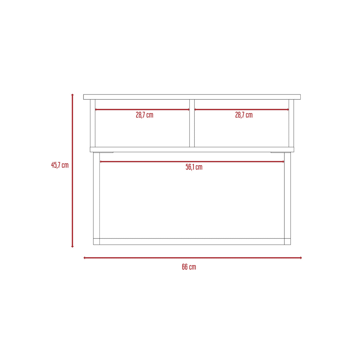 Mesa de Centro 5G rovere y Wengue 105.1x45.7cm Rectangular Extensible con Compartimiento - MESAS DE CENTRO | Bylmo