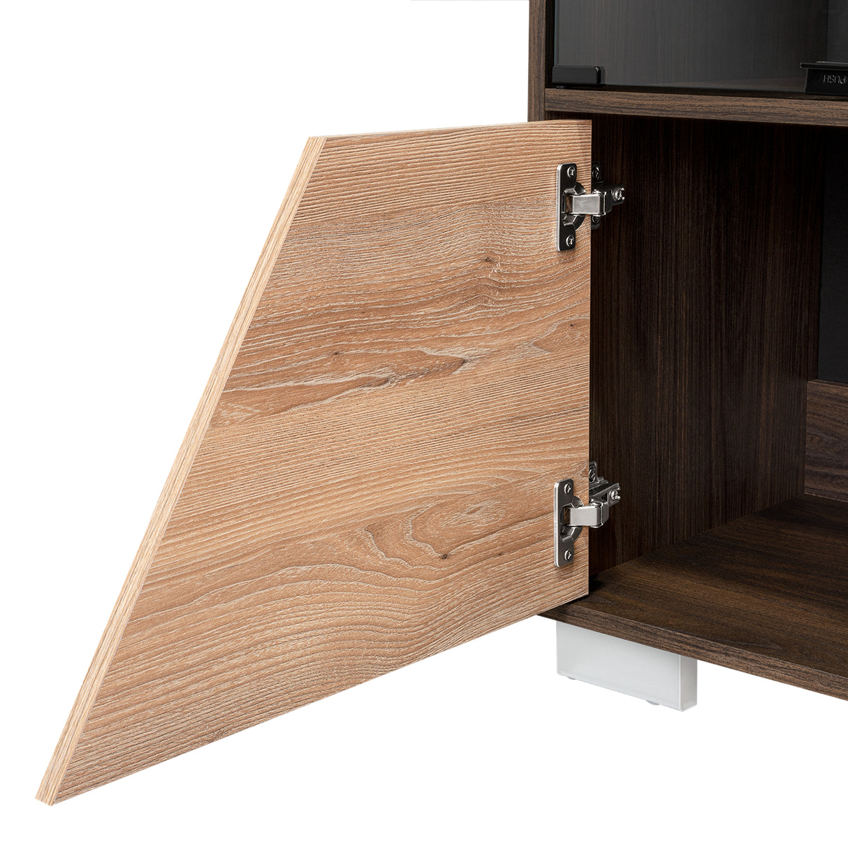 Bar Fraktal Habano y Miel 94.9x78.8cm con Dos Compartimientos con Seis Portacopas y con Ocho Portabotellas - Bares | Bylmo