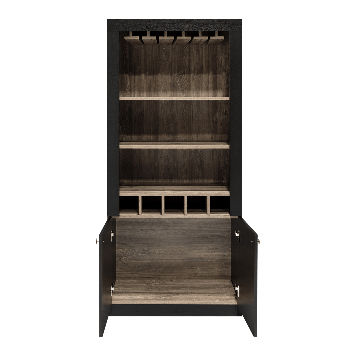 Bar Bellagio Wengue 75x175cm con Un Cajón y con Cinco Portabotellas - Bares | Bylmo