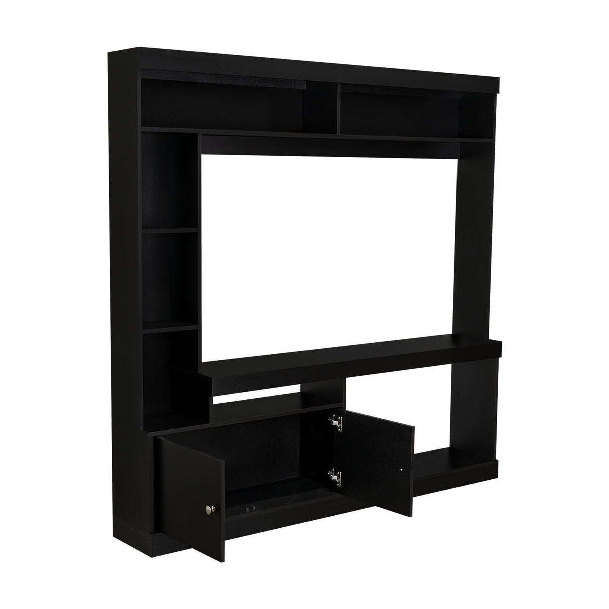 Centro de Entretenimiento Dante Wengue 180x170.6cm Para TV Hasta 45 Pulgadas con Un Cajón - Muebles para TV | Bylmo