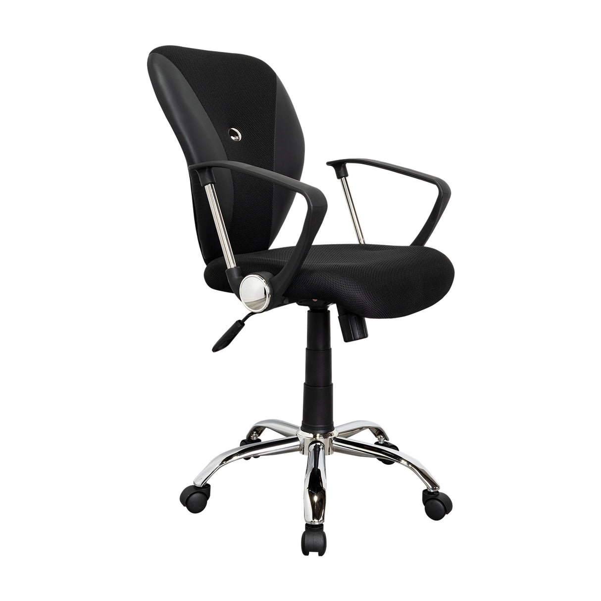 Silla de Oficina Negro 57x59cm con Apoya Brazos - Sillas | Bylmo