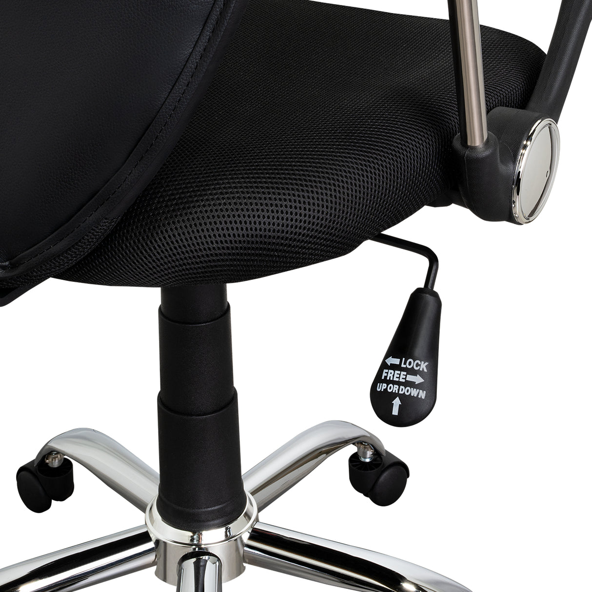 Silla de Oficina Negro 57x59cm con Apoya Brazos - Sillas | Bylmo