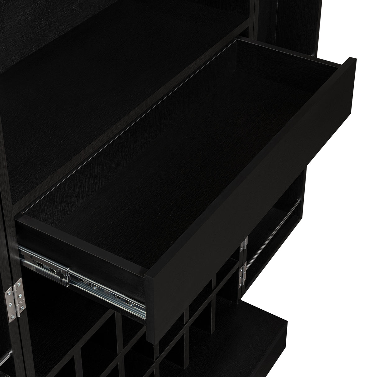 Bar Malbec Wengue 75x175cm con Un Cajón y con Dieciocho Portabotellas - Bares | Bylmo