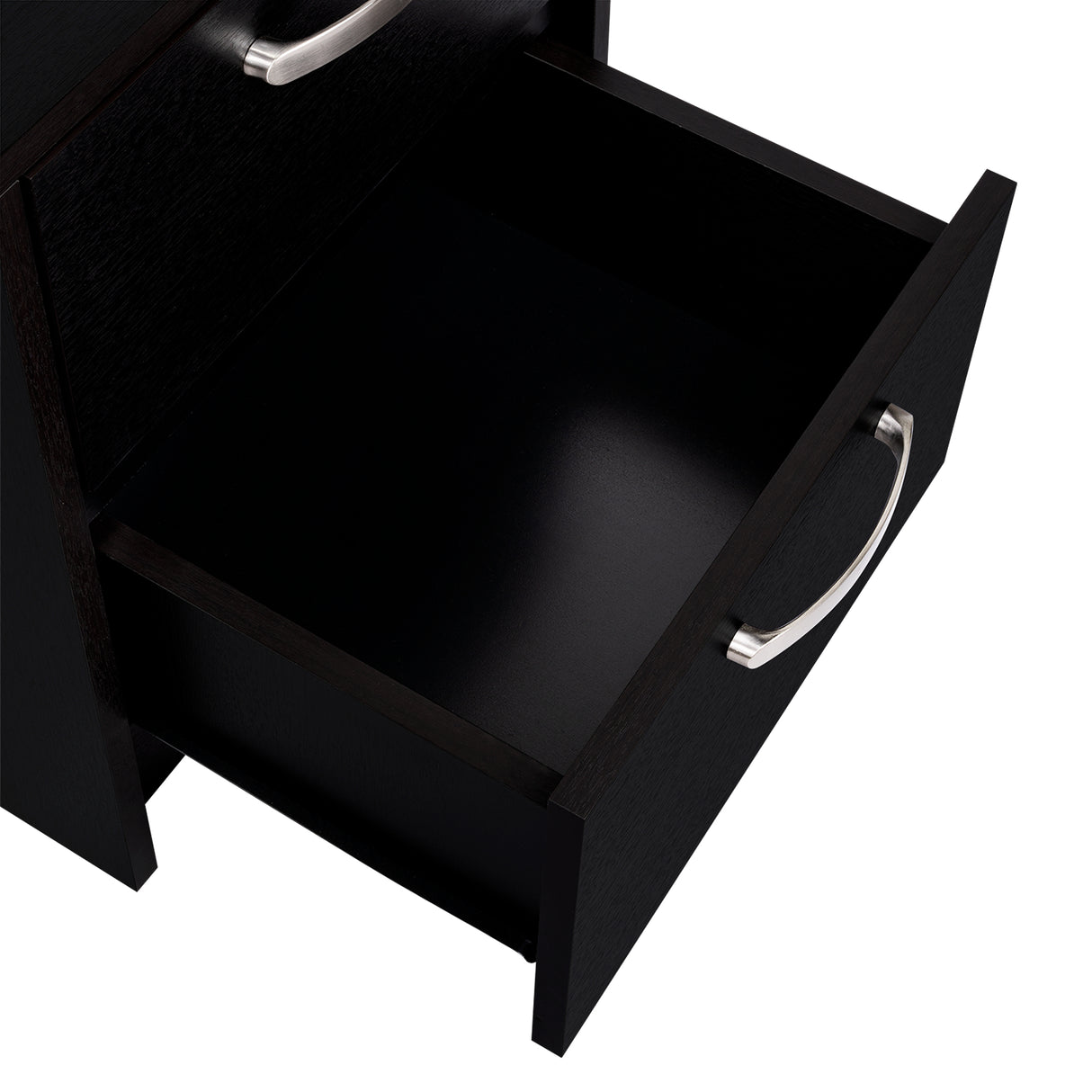 Mesa de Noche Argento Wengue 40x46.5cm con Dos Cajones - MESAS DE NOCHE | Bylmo