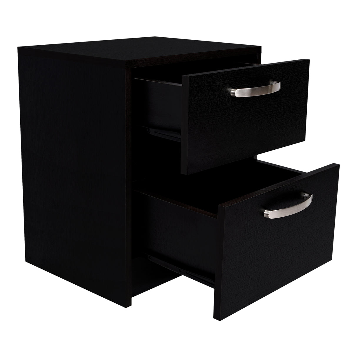 Mesa de Noche Argento Wengue 40x46.5cm con Dos Cajones - MESAS DE NOCHE | Bylmo